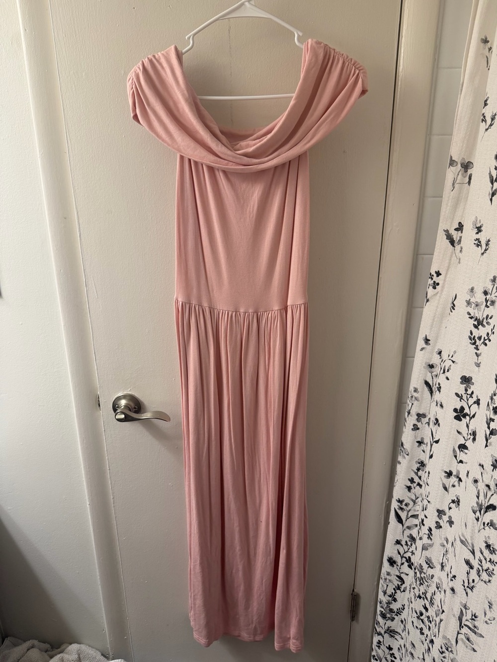 Maternity Pink Draped Maxi Dress - Women Never worn